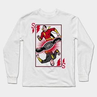 SHAZAM BLACK ADAM - Playing card Long Sleeve T-Shirt